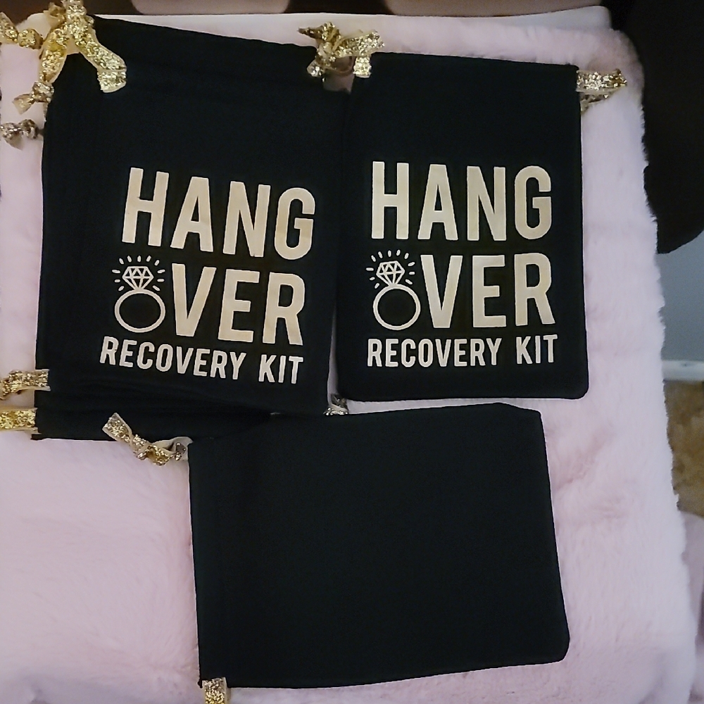 Unisex Black Hangover Recovery Kit Bags
